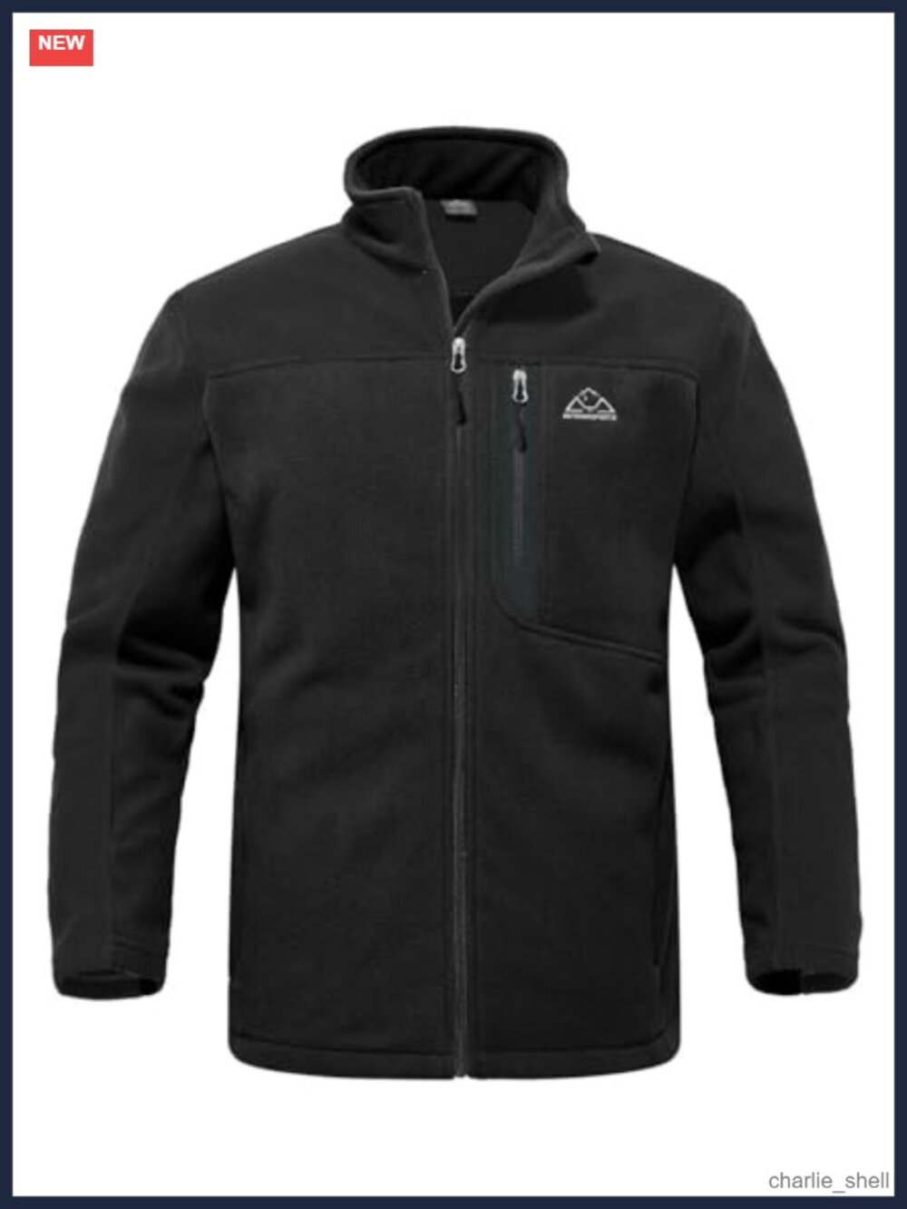 Men's Lightweight Fleece Jacket Full Zip Stand Collar Outdoor Hiking